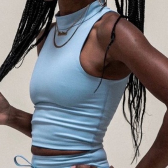 girlfriend collective Tops - Girlfriend Collective Freddie Crop In Sky NWT
